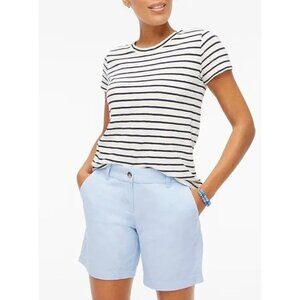 J. Crew 7" Classic High Rise Chino Shorts Light Blue Size 16/XL NWT